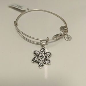 ALEX AND ANI Snowflake Bangle - Silver